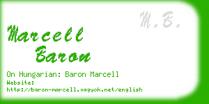 marcell baron business card